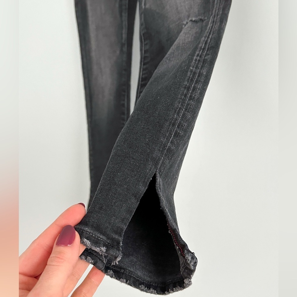 Moussy Vintage Black Distressed Howa Japanese Skinny Ankle Jeans (24 or 2) - Picture 7 of 7